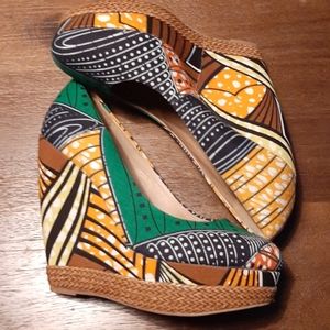 Aldo African Ankara Print Wedge
